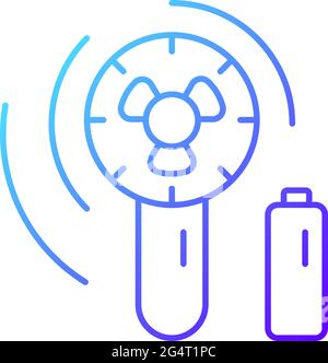 Mini travel fan gradient linear vector icon Stock Vector