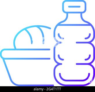 Airplane food gradient linear vector icon Stock Vector