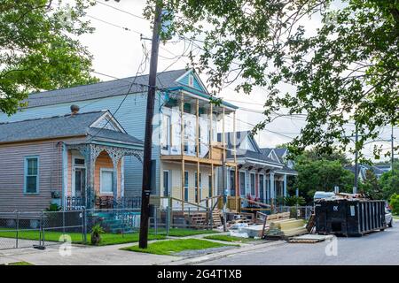NEW ORLEANS, LA, USA - JUNE 11, 2021: Controversial oversized residential construction near Tulane campus in Uptown New Orleans Stock Photo