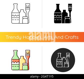 Bottle painting icon Stock Vector