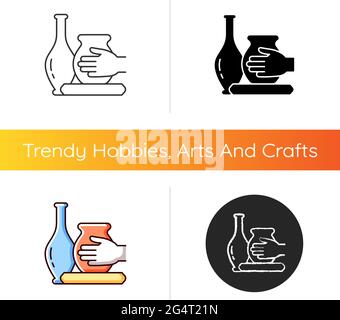 Handmade pottery icon Stock Vector