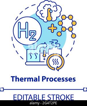 Thermal processes concept icon Stock Vector