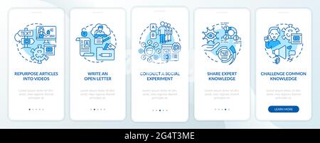 Shareable content methods onboarding vector template Stock Vector Image ...