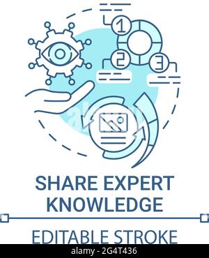 Share expert knowledge concept icon Stock Vector