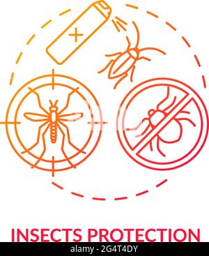 Insects protection concept icon Stock Vector