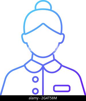 abin steward gradient linear vector icon Stock Vector