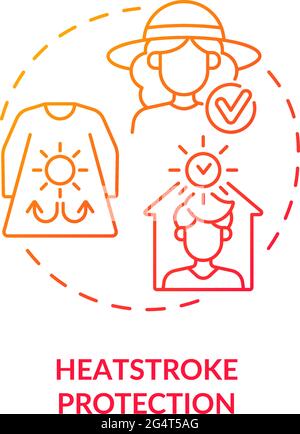 Heatstroke protection concept icon Stock Vector Image & Art - Alamy