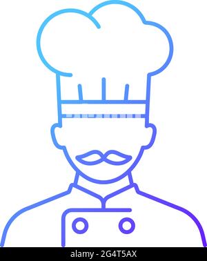 Ship cook gradient linear vector icon Stock Vector
