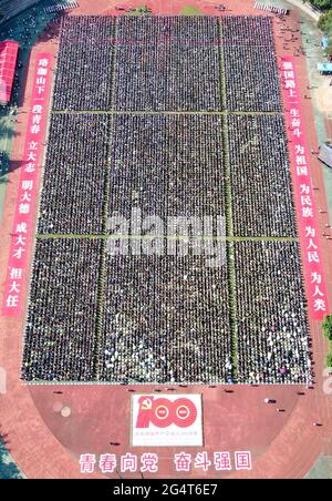Wuhan, China. 23rd June, 2021. 11000 college students successfully gratuated from Wuhan university in Wuhan, Hubei, China on 23th June, 2021.(Photo by TPG/cnsphotos) Credit: TopPhoto/Alamy Live News Stock Photo