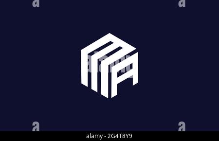 MA and AM A or M Initial Letter Vector Logo Design For Brand Stock Vector
