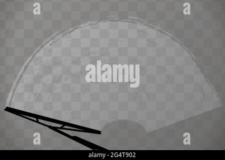 Car windscreen with wiper wipers Stock Vector