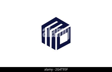 MO and OM M or O Initial Letter Vector Logo Design For Brand Stock Vector