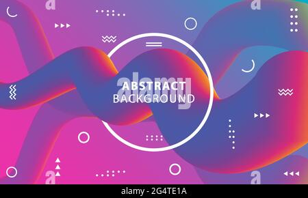 Abstract fluid 3D background gradients Stock Vector