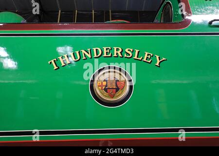 London,Tilbury and Southend Railway preserved steam locomotive 'Thundersley' at Bressingham Steam museum, Bressingham, Diss, Norfolk, England, UK Stock Photo