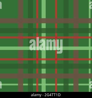 Christmas tree plaid, seamless vector repeat design Stock Vector