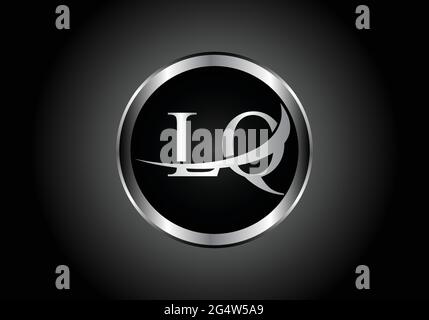 alphabet letter lq l q logo combination design with rainbow colors ...