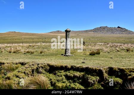 The Charlotte Dymond Memorial on Bodmin Moor. Stock Photo