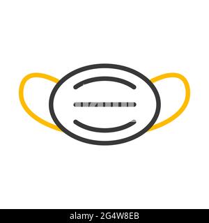 Mouth guard, Mask, Medicine Vector Icon Illustration Stock Vector