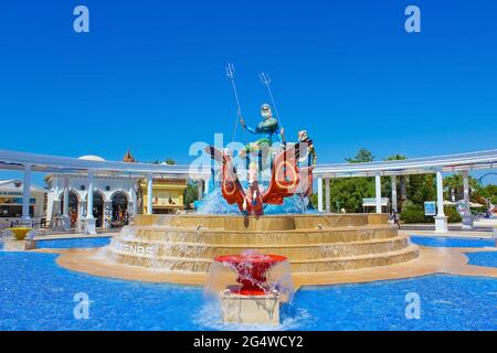 Belek, Antalya, Turkey - May 15, 2021: The Land of Legends theme park in Belek. Pool Stock Photo