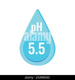 pH neutral skin balance vector icon isolated on white background. Stock Vector