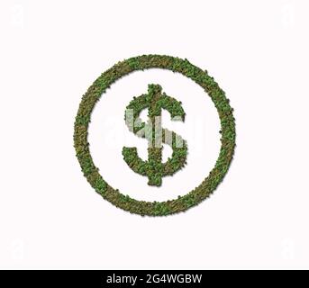 3D dollar sign and symbol concept. United States currency affects the world economy. Stock Market or Business and finance concept. Stock Photo