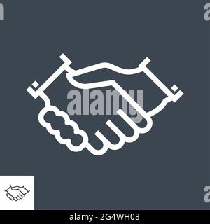 Handshake Related Vector Line Icon. Stock Vector