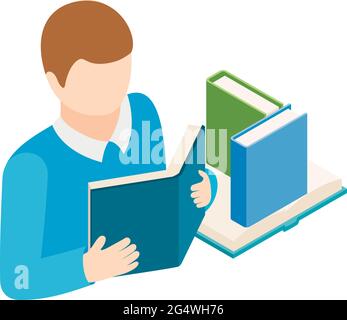 Self education icon. Isometric illustration of self education vector icon for web Stock Vector