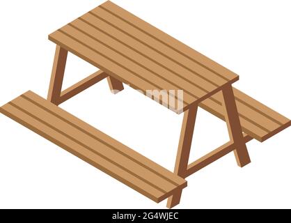 Scouting table icon isometric vector. Adventure travel map. Tourist plan trip Stock Vector