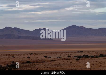 Klein-Aus Vista Lodge near Aus:  Aus mountains at the edge of the Namib desert, rainy season,   Karas Region, Namibia Stock Photo