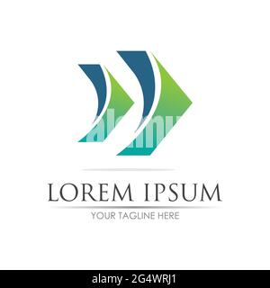 Arrow vector illustration icon Logo Template design Stock Vector