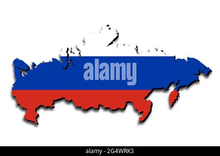 Russia Map with a National Flag Graphic by hartgraphic · Creative Fabrica