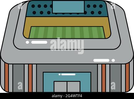 Isolated 3D stadium icon Modern building Stock Vector
