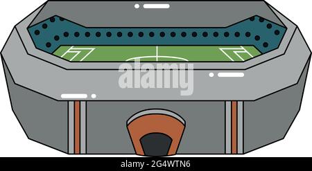 Isolated 3D stadium icon Modern building Stock Vector