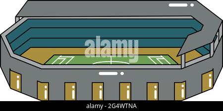 Isolated 3D stadium icon Modern building Stock Vector