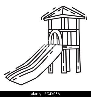 how to draw a playground slide