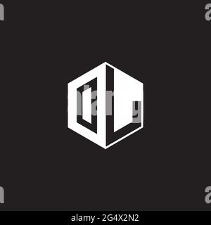 LETTERS OL LOGO DESIGN WITH NEGATIVE SPACE EFFECT FOR ILLUSTRATION USE ...