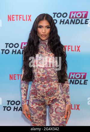 London, UK. 23rd June, 2021. Emily Miller attends the Too Hot to Handle season 2 special screening at Fulham Beach Bar. Credit: David Jensen/Empics Entertainment/Alamy Live News Stock Photo