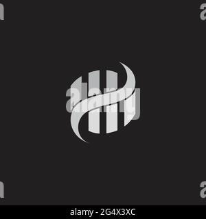 stripes smoke geometric simple logo vector Stock Vector