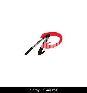 letter ap simple colorful motion arrow logo vector Stock Vector