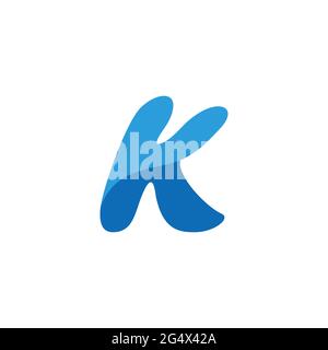 letter vk simple fold shadow logo vector Stock Vector