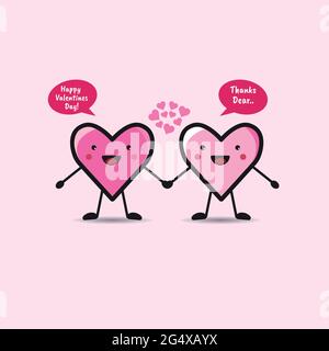 Heart Character Love Stock Vector valentines day Stock Vector