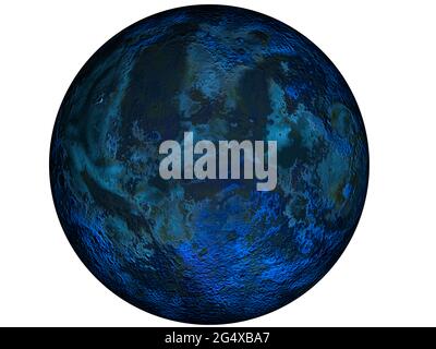 digitally created high resolution image of planet Neptune isolated on White. Stock Photo