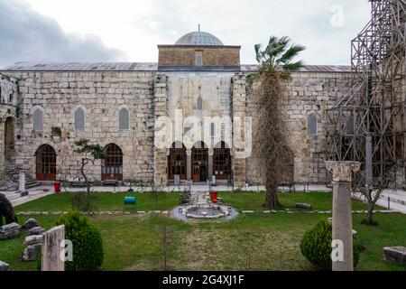 Turkey, Izmir Province, Selcuk, Courtyard ofÂ Isa Bey Mosque Stock Photo