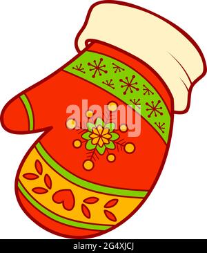 Christmas cartoons clip art . Mittens clipart vector illustration Stock ...