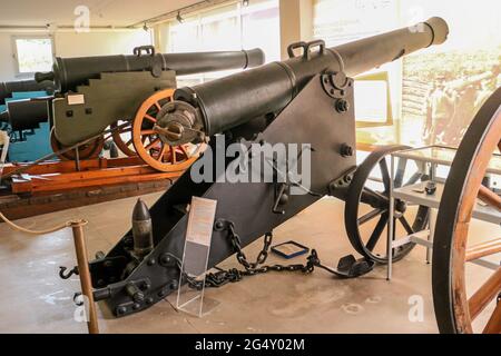 Musée de l'Artillerie - Draguignan (Var,France) 138mm de REFFY mod. 1873 Stock Photo