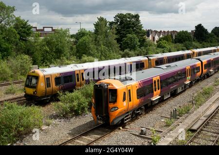 West Midlands Railway class 172 diesel at Olton station, West Midlands, England, UK Stock Photo ...