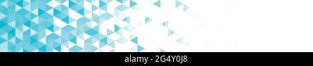 Abstract blue panoramic background made of triangles - Vector illustration Stock Vector