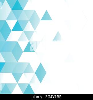 Abstract blue panoramic background made of triangles - Vector illustration Stock Vector