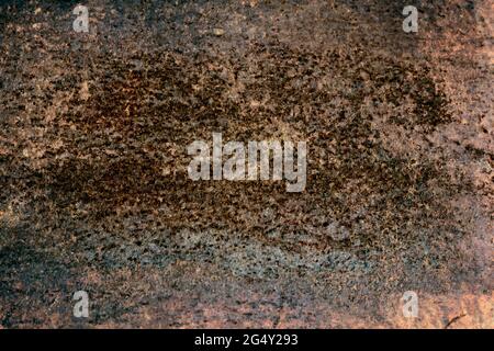 Metal surface with rust elements, background image Stock Photo
