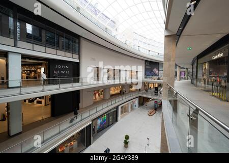 Edinburgh, Scotland, UK. 24 June 2021. First images of the new St James Quarter which opened this morning in Edinburgh. The large retail and residential complex replaced the St James Centre which occupied the site for many years. Iain Masterton/Alamy Live News Stock Photo
